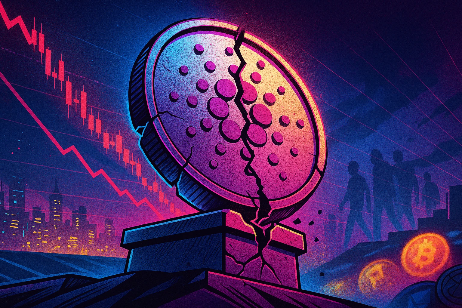 Cardano Price Warning: Inverse Cup & Handle Pattern Signals 46% Crash Risk Amid Declining Active Users