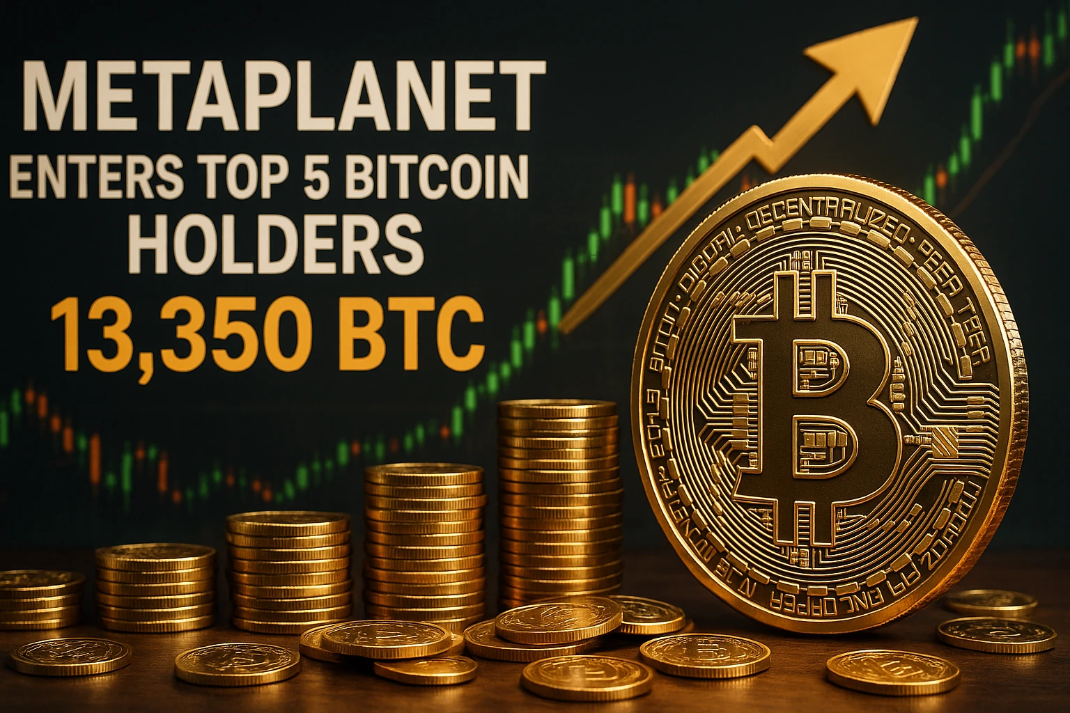 Metaplanet Enters Top 5 Bitcoin Holders with 13,350 BTC