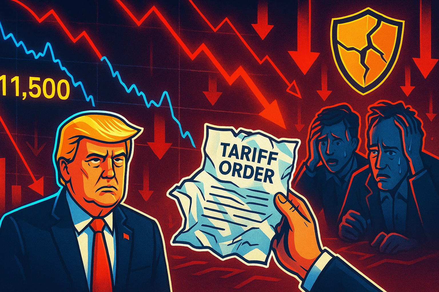 Bitcoin Falls Below $115K as Trump Tariffs Shake Markets