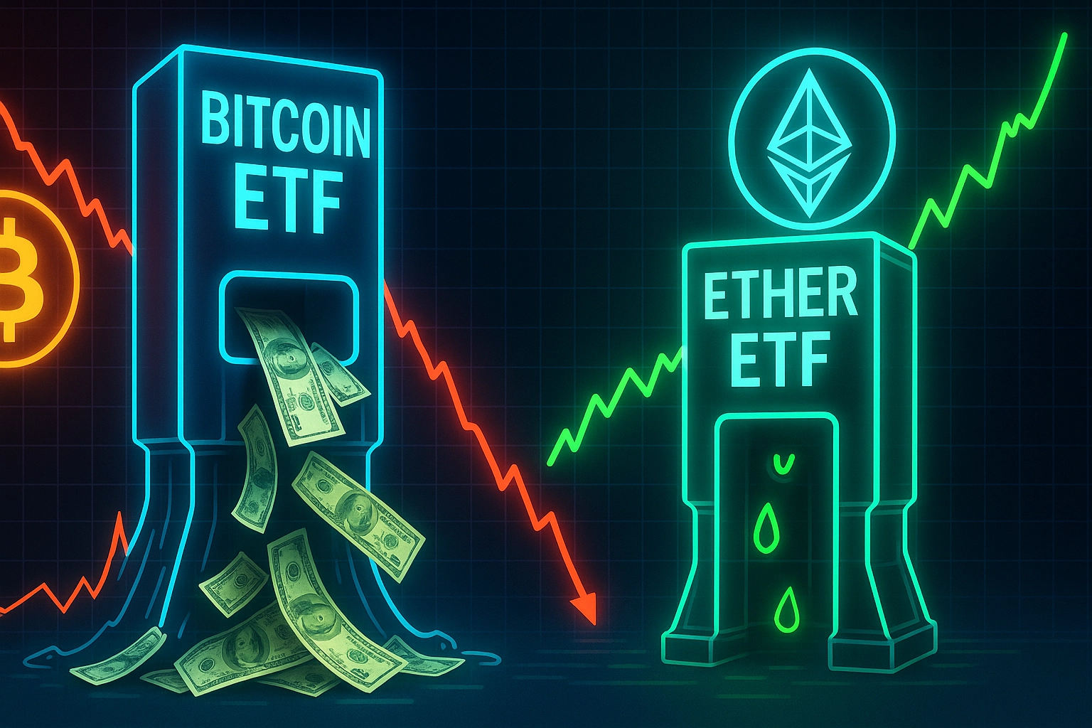 Bitcoin ETFs Hit $812M Outflow, Ether ETFs End 20-Day Run
