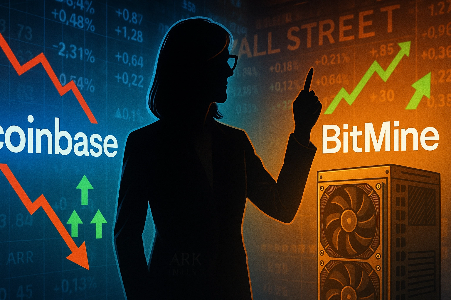 ARK Invest Buys Coinbase, BitMine Amid Stock Market Dip